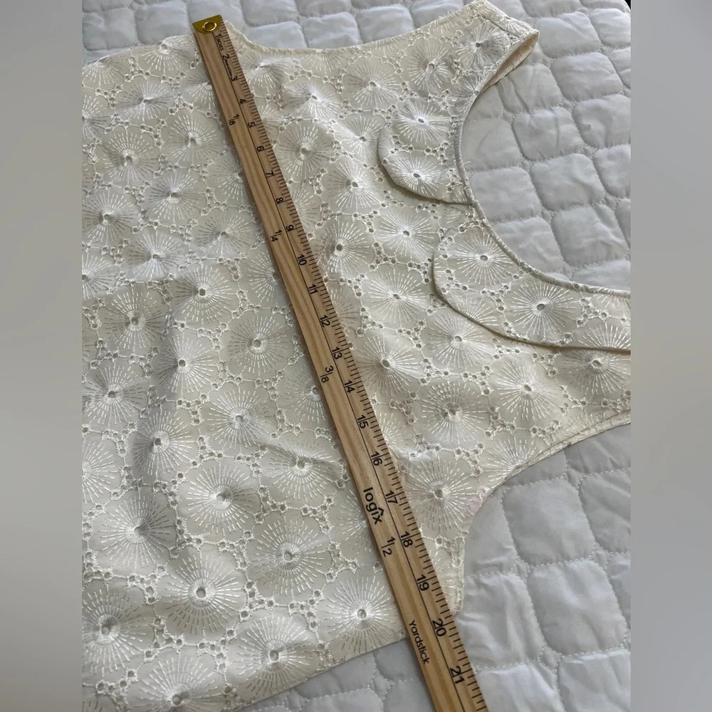Tulle | Anthropologie | XL Ivory Eyelet Top | Peter Pan Collar | Vintage Look - Picture 12 of 12